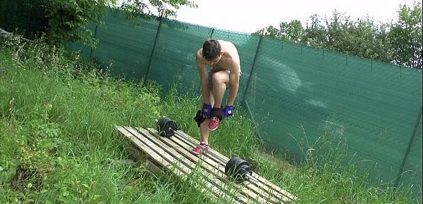  Muscle Boy - Outdoor Workout and Shower